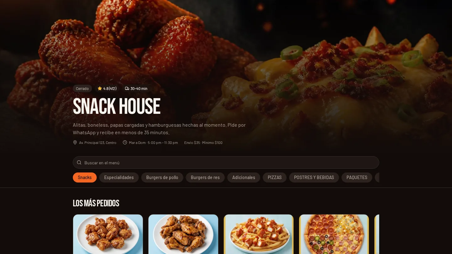 Vista previa de SNACK HOUSE