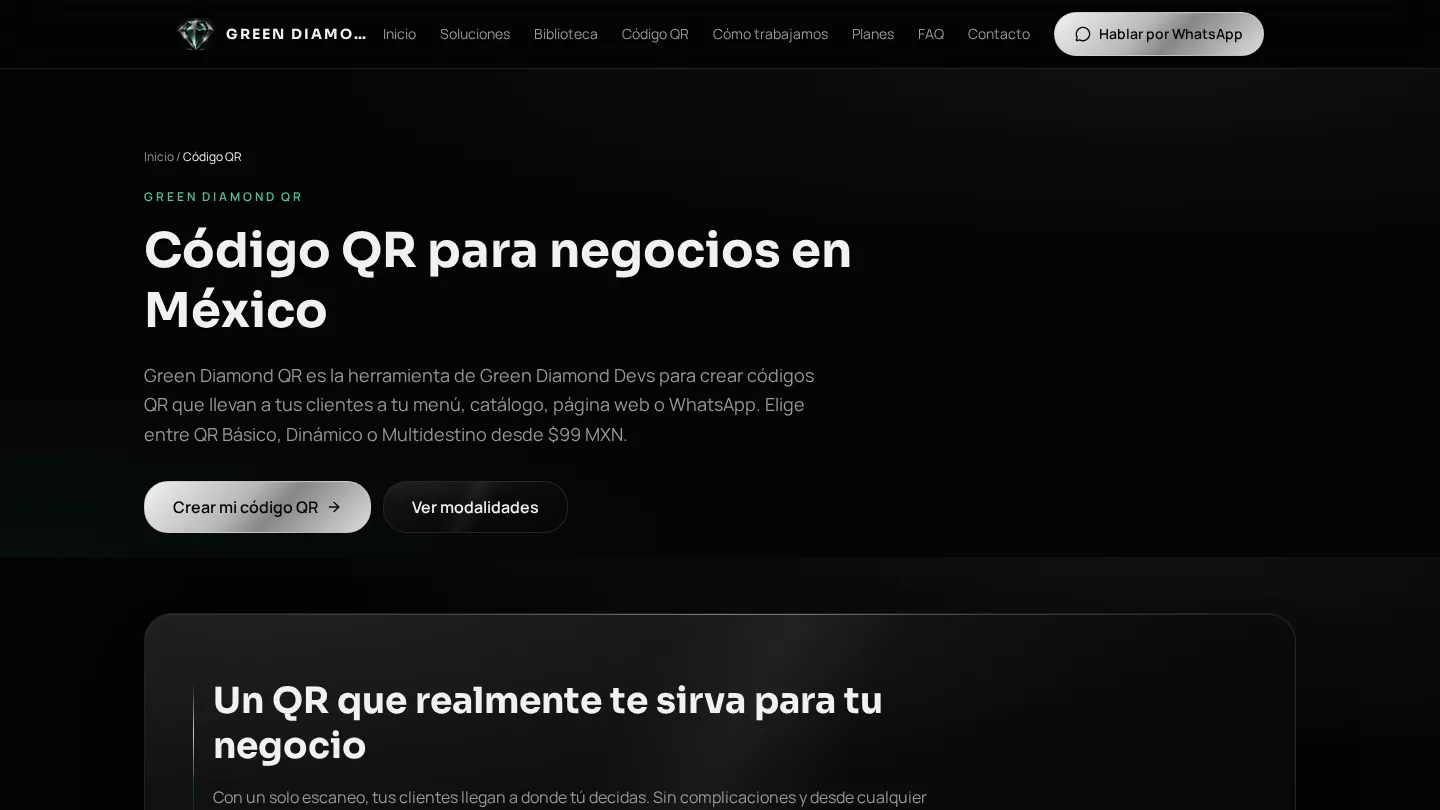 Vista previa de GREEN DIAMOND QR